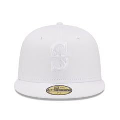 Seattle Mariners New Era White on White 59FIFTY Fitted Hat Outlet
