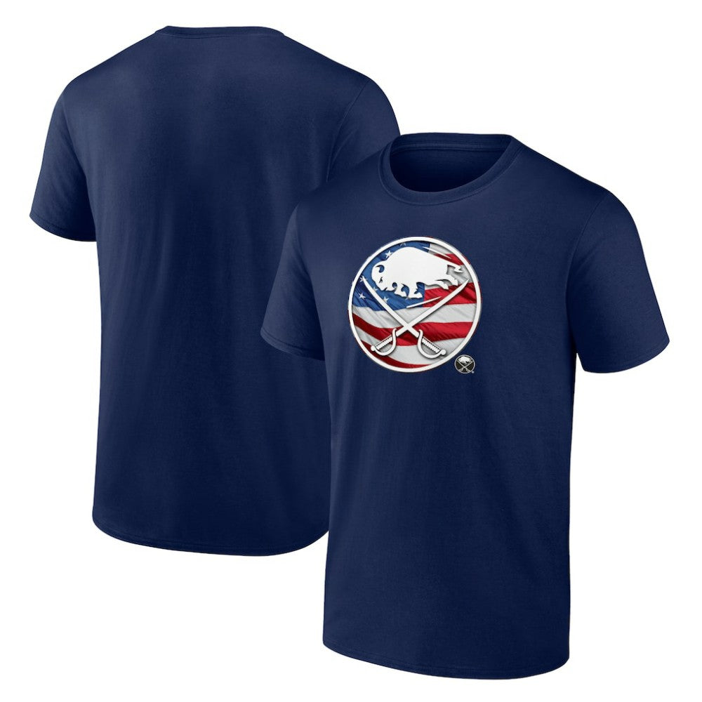 Buffalo Sabres Banner Wave Logo T-Shirt - Navy | NHL online