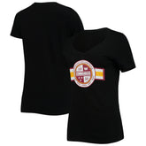 Washington Commanders New Era Women's V-Neck T-Shirt - Black - NFL