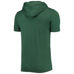 Green Bay Packers New Era Team Brushed Hoodie T-Shirt - Heathered Green - NFL