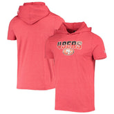 San Francisco 49ers New Era Team Brushed Hoodie T-Shirt - Heathered Red - NFL