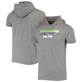 Seattle Seahawks New Era Team Brushed Hoodie T-Shirt - Heathered Gray - NFL