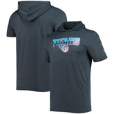 Tennessee Titans New Era Team Brushed Hoodie T-Shirt - Heathered Navy - NFL