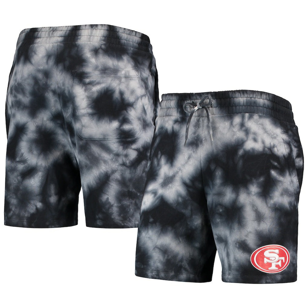 San Francisco 49ers New Era Tie-Dye Shorts - Black - NFL