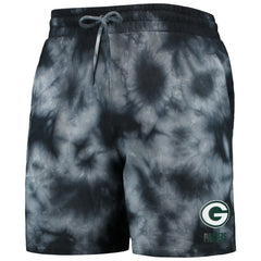 Green Bay Packers New Era Tie-Dye Shorts - Black - NFL