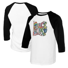 Seattle Mariners Tiny Turnip Women's Peace Love Baseball 3/4-Sleeve Raglan T-Shirt Near Me