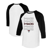 Arizona Diamondbacks Tiny Turnip Women's Stacked 3/4-Sleeve Raglan T-Shirt Discount