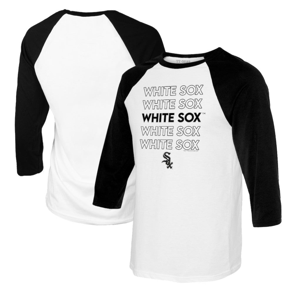 Chicago White Sox Tiny Turnip Women's Stacked 3/4-Sleeve Raglan T-Shirt Online