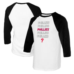 Philadelphia Phillies Tiny Turnip Women's Stacked 3/4-Sleeve Raglan T-Shirt Online