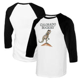 Colorado Rockies Tiny Turnip Youth TT Rex Raglan 3/4 Sleeve T-Shirt Online