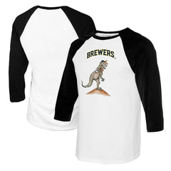 Milwaukee Brewers Tiny Turnip Youth TT Rex Raglan 3/4 Sleeve T-Shirt Online