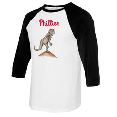Philadelphia Phillies Tiny Turnip Youth TT Rex Raglan 3/4 Sleeve T-Shirt for sale
