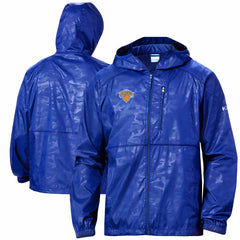 Columbia New York Knicks Camo Flash Forward Full-Zip Windbreaker Jacket Blue