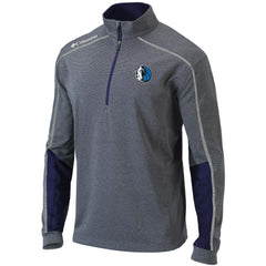 Columbia Dallas Mavericks Omni-Wick Shotgun 2.0 Quarter-Zip Pullover Top Heathered Gray/Navy