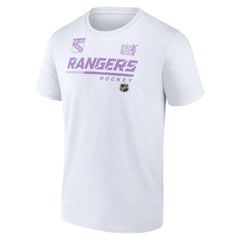 New York Rangers NHL Hockey Fights Cancer T-Shirt - White | NHL sale