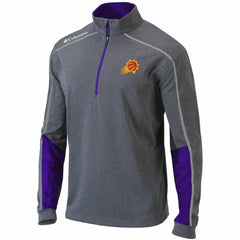 Columbia Phoenix Suns Omni-Wick Shotgun 2.0 Quarter-Zip Pullover Top Heathered Gray/Purple