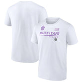 Toronto Maple Leafs NHL Hockey Fights Cancer T-Shirt - White | NHL Clearance