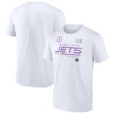 Winnipeg Jets NHL Hockey Fights Cancer T-Shirt - White | NHL discount