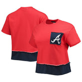 Atlanta Braves Refried Apparel Women's Cropped T-Shirt Discount