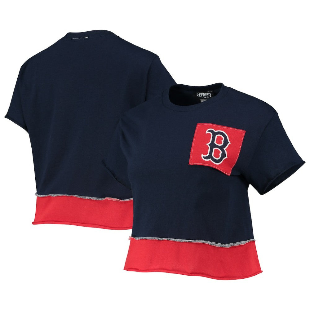 Boston Red Sox Refried Apparel Women's Cropped T-Shirt Outlet
