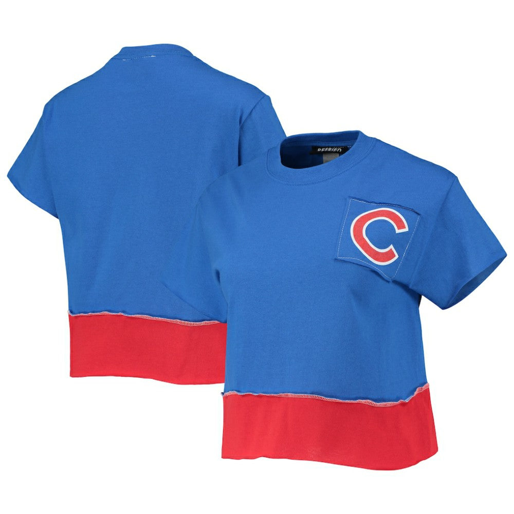 Chicago Cubs Refried Apparel Women's Cropped T-Shirt Discount