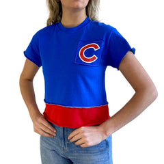 Chicago Cubs Refried Apparel Women's Cropped T-Shirt Discount