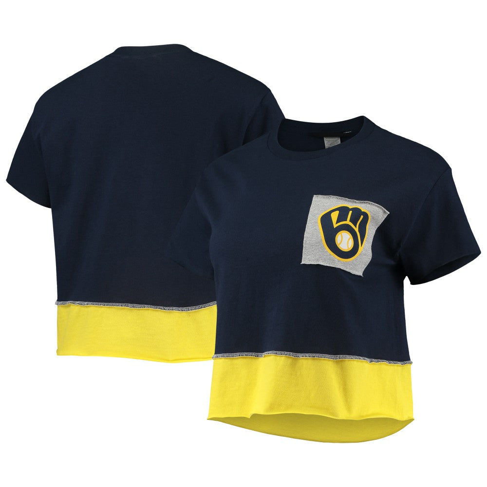 Milwaukee Brewers Refried Apparel Women's Cropped T-Shirt Sale