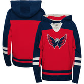 Washington Capitals Youth Ageless Revisited Home Lace-Up Pullover Hoodie - Red | NHL near me