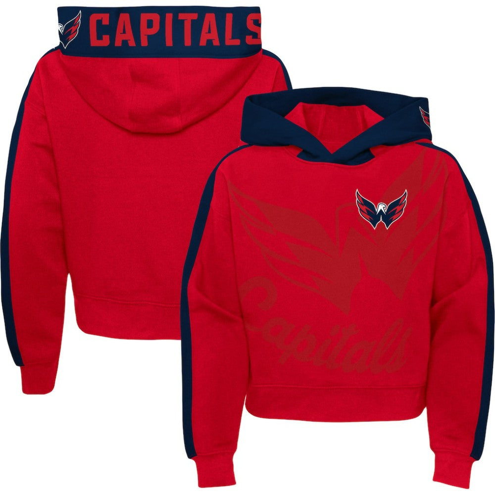 Washington Capitals Girls Youth Record Setter Pullover Hoodie - Red | NHL on sale