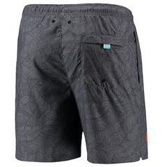 Cleveland Browns Naples Layered Leaves Swim Trunks - Black - Tommy Bahama