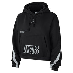 Brooklyn Nets Jordan Brand Women's Courtside Statement Edition Pullover Hoodie Black