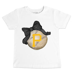 Pittsburgh Pirates Tiny Turnip Youth Baseball Bow T-Shirt for sale