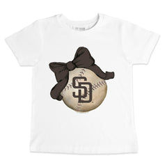 San Diego Padres Tiny Turnip Youth Baseball Bow T-Shirt Near Me