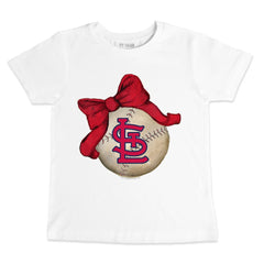 St. Louis Cardinals Tiny Turnip Youth Baseball Bow T-Shirt Online