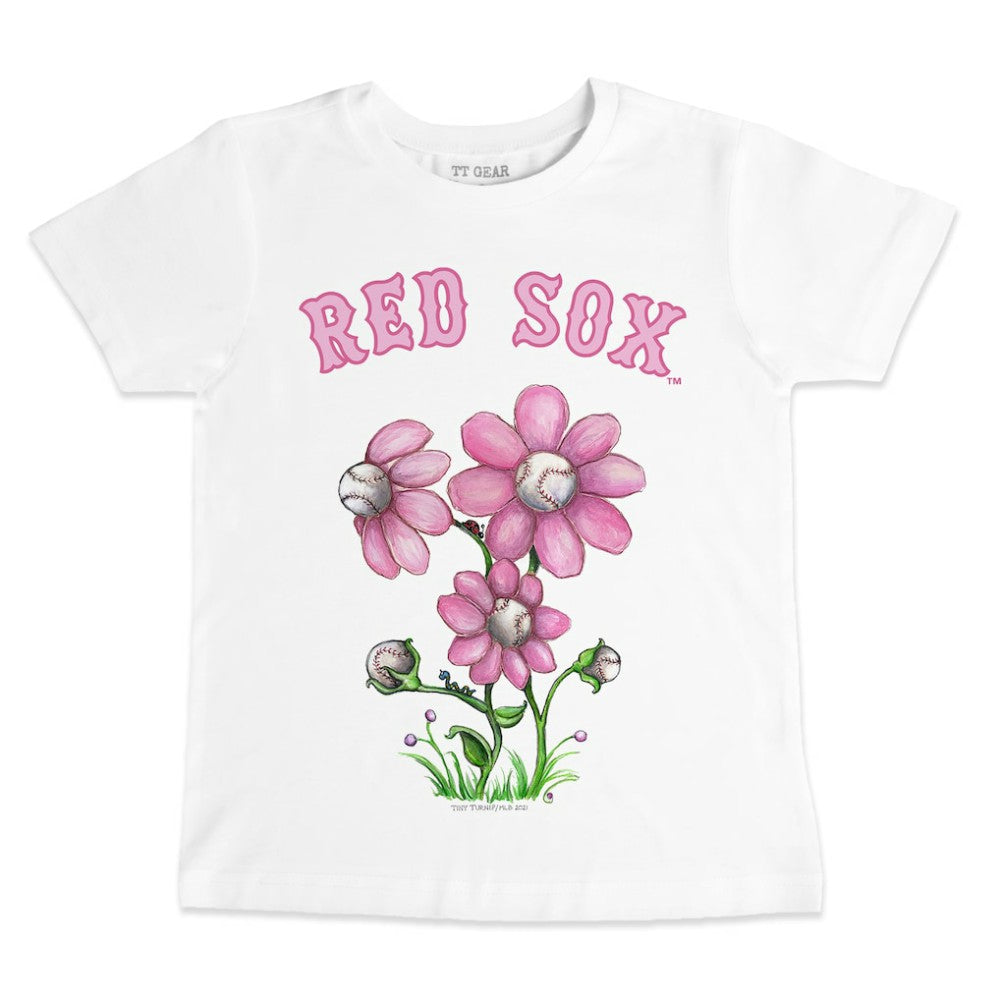 Boston Red Sox Tiny Turnip Youth Blooming Baseballs T-Shirt for sale