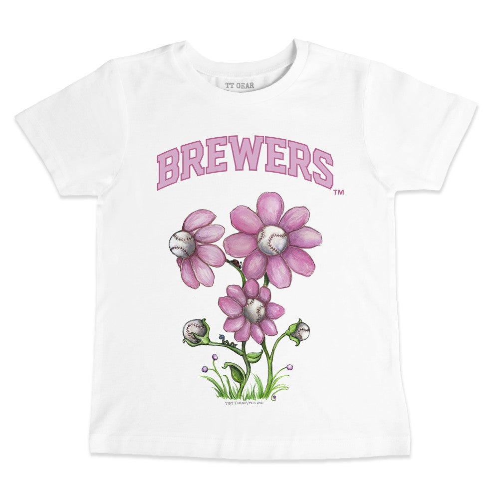 Milwaukee Brewers Tiny Turnip Youth Blooming Baseballs T-Shirt for sale