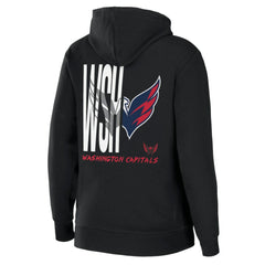 Washington Capitals WEAR by Erin Andrews Women's Sponge Fleece Full-Zip Hoodie - Black | NHL Clearance