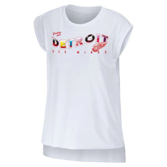 Detroit Red Wings WEAR by Erin Andrews Women's Greetings From Muscle T-Shirt - White | NHL on sale