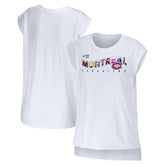 Montreal Canadiens WEAR by Erin Andrews Women's Greetings From Muscle T-Shirt - White | NHL on sale