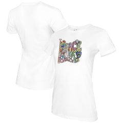 Milwaukee Brewers Tiny Turnip Women's Peace Love Baseball T-Shirt Outlet
