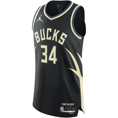 Giannis Antetokounmpo Milwaukee Bucks Jordan Brand Authentic Player Jersey Statement Edition Black
