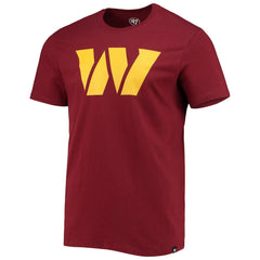 Washington Commanders '47 Logo Imprint Super Rival T-Shirt - Burgundy - 47 brand