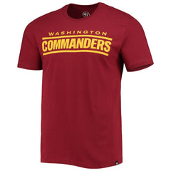 Washington Commanders '47 Wordmark Imprint Super Rival T-Shirt - Burgundy - 47 brand