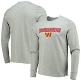 Washington Commanders '47 Traction Super Rival Long Sleeve T-Shirt - Heathered Gray - 47 brand