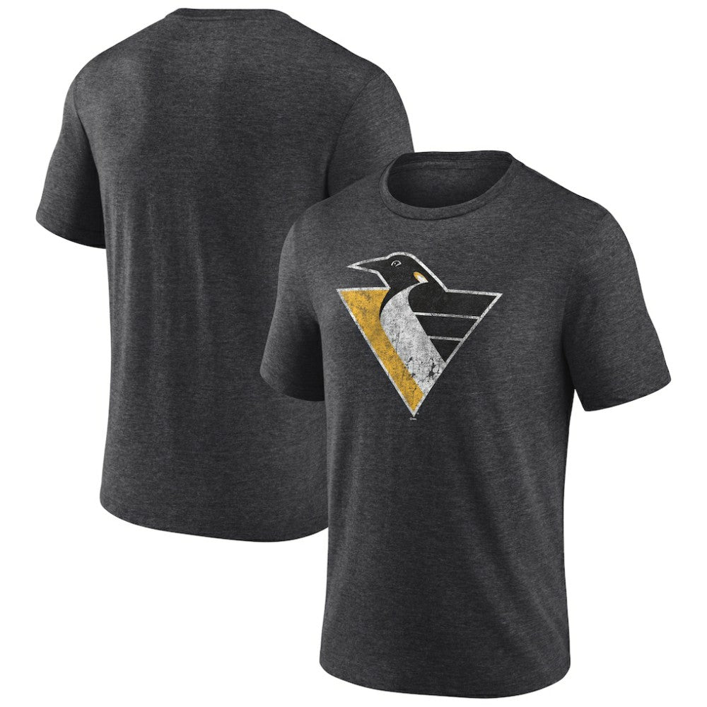 Pittsburgh Penguins Wraparound Tri-Blend T-Shirt - Charcoal | NHL Clearance