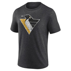 Pittsburgh Penguins Wraparound Tri-Blend T-Shirt - Charcoal | NHL Clearance