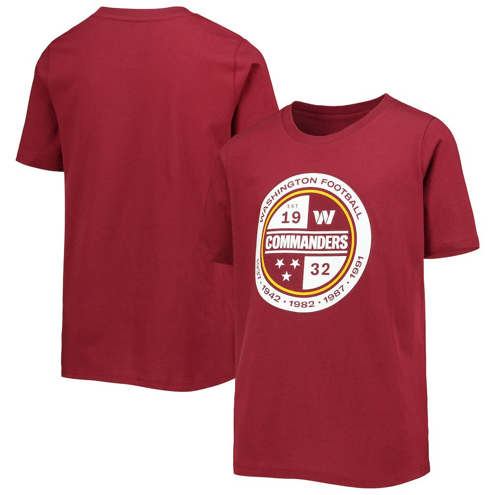Washington Commanders Youth Secondary Logo T-Shirt - Burgundy - NFL