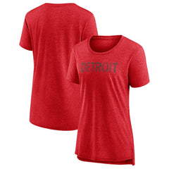 Detroit Red Wings Women's Slow Whistle Tri-Blend T-Shirt - Red | NHL sale
