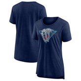Nashville Predators Women's Slow Whistle Tri-Blend T-Shirt - Navy | NHL online
