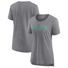 San Jose Sharks Women's Slow Whistle Tri-Blend T-Shirt - Gray | NHL on sale